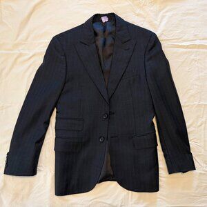 36S Reserve Collection Slim Fit Charcoal Stripe REDA 1865 Sustainawool™ Suit